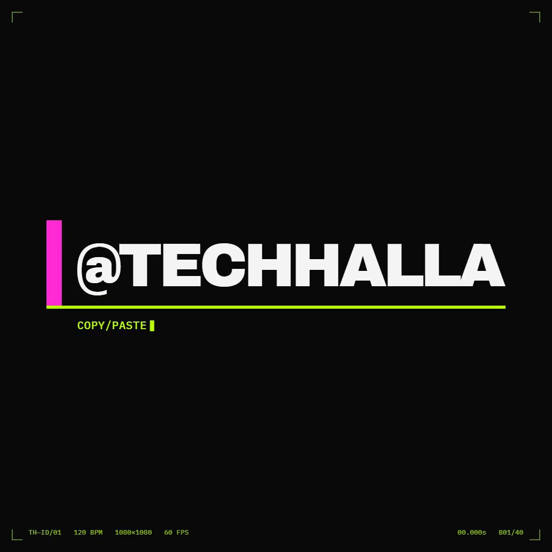 You are a world-class motion designer doing a 20.00s kinetic identity bumper for TechHall…
