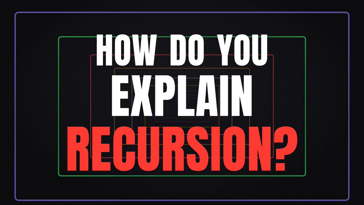 A video explaining recursion, where every explanation about recursion has a radically dif…