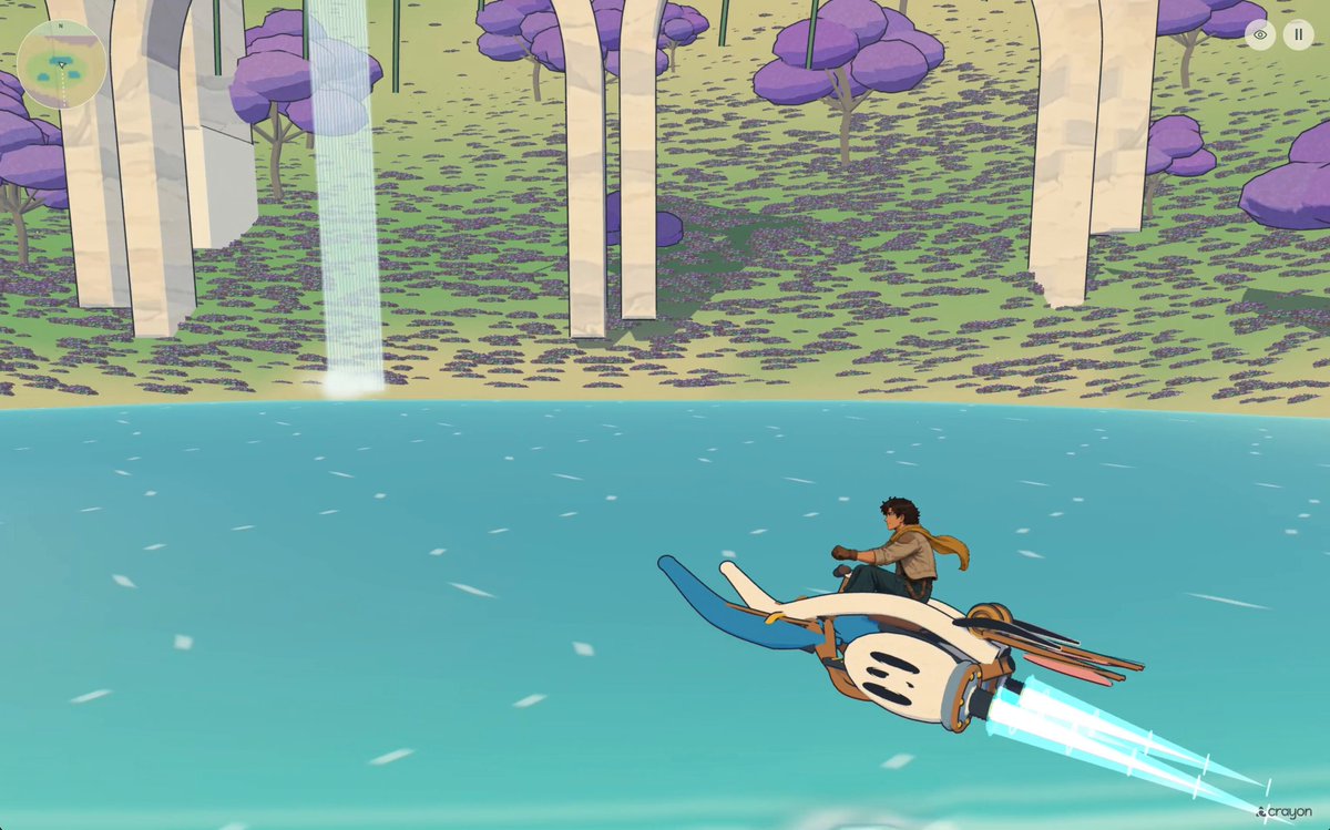 Update to my open world fantasy sci-fi game. You can now fly thru a larger map and vibe! …