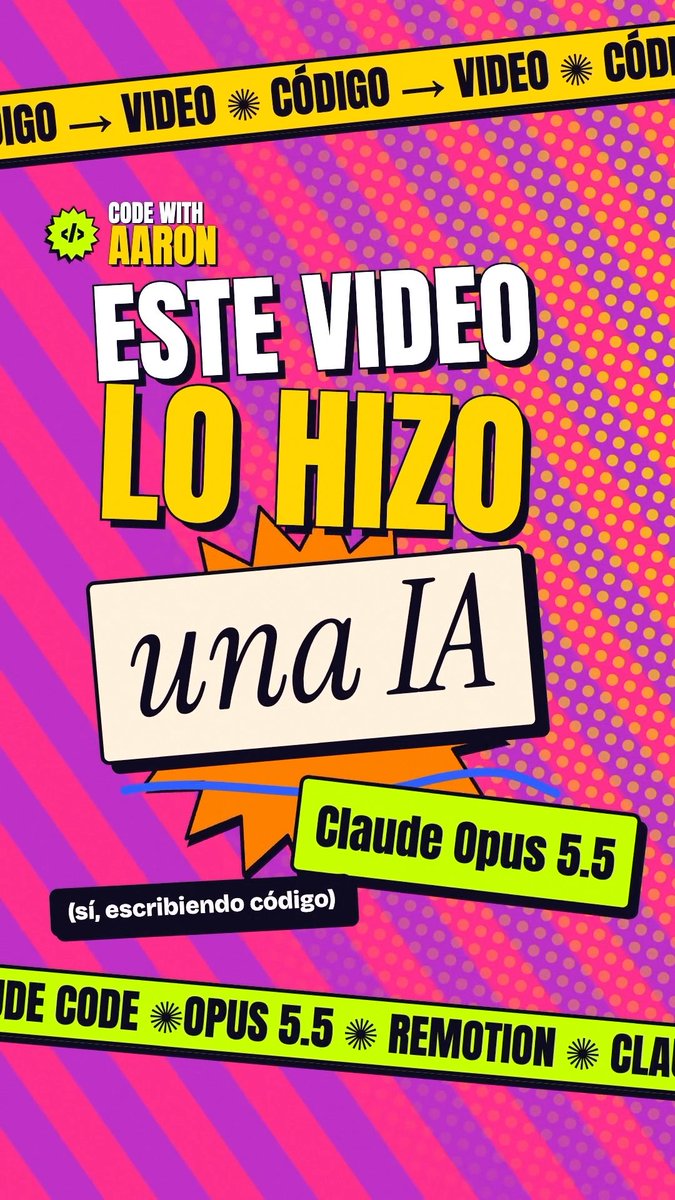 Este video lo hizo una IA 🤯 Con código, no con plantillas. Le pedí a Claude Opus 5.5 un …